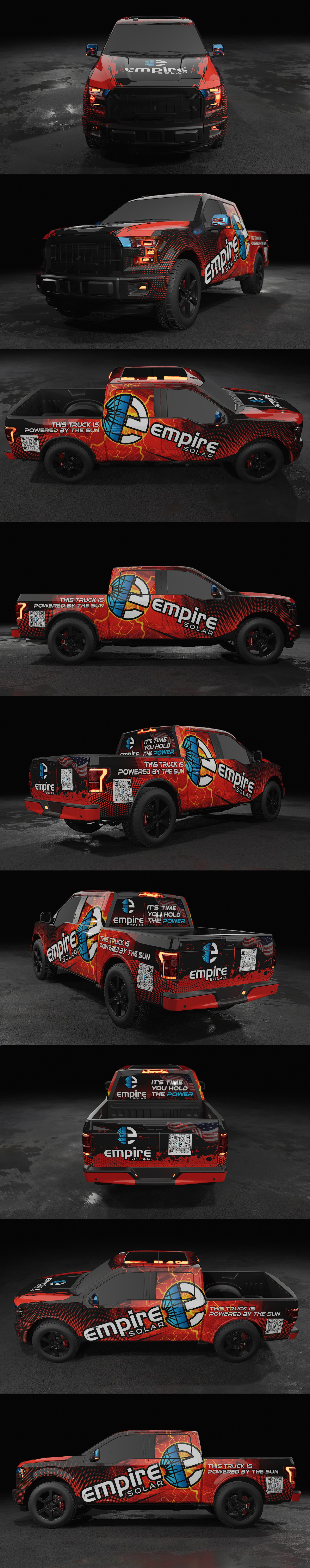 Empire Solar I Truck Wrap branding car wrap creative wrap graphic design innovative wrap truck wrap