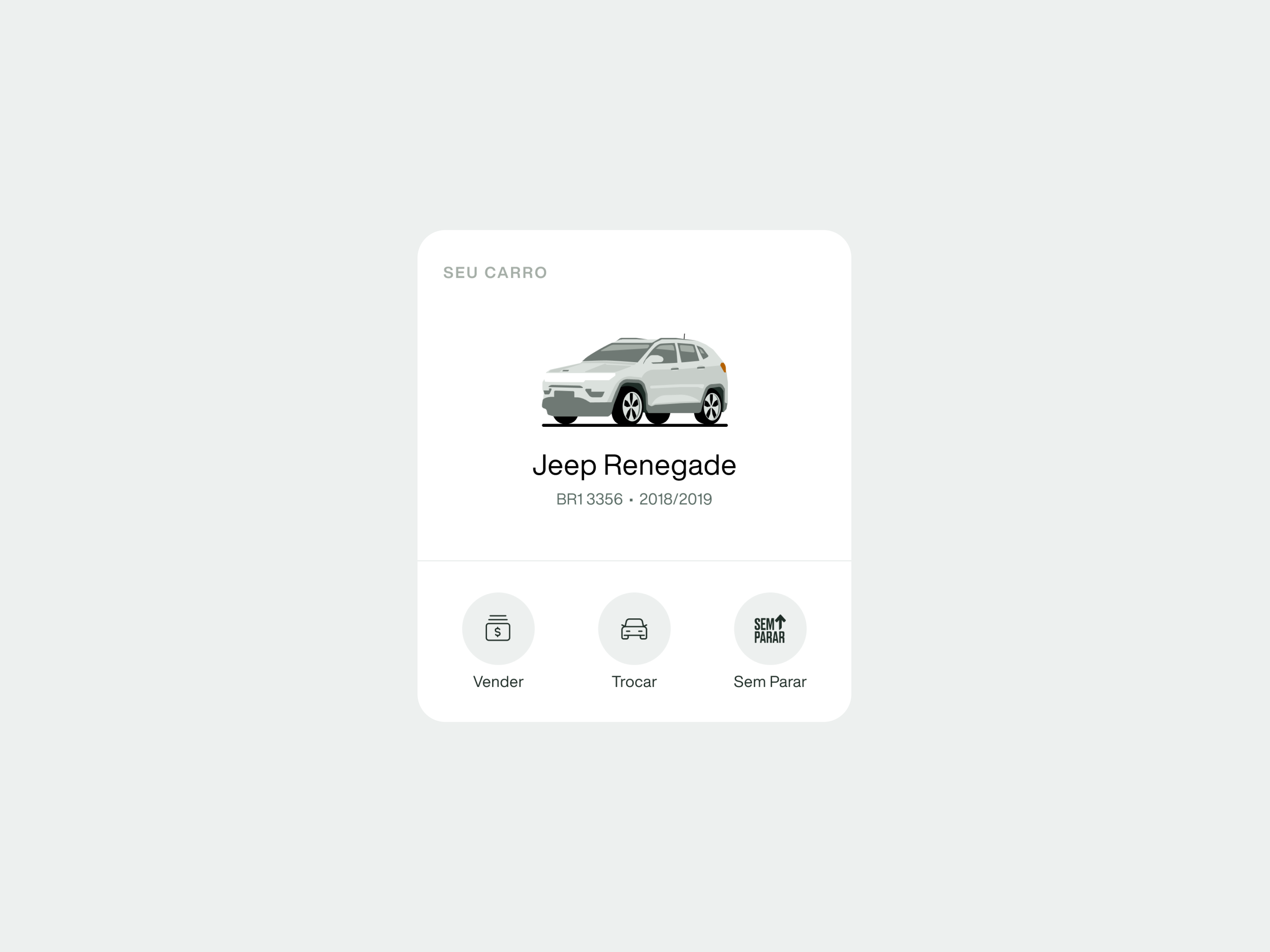Creditas my car info car card design illustration suv ui vector