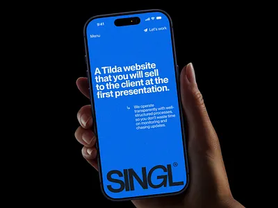 SINGL STUDIO– Creative Studio Landing Page branding digital graphic design mobile typographical ui