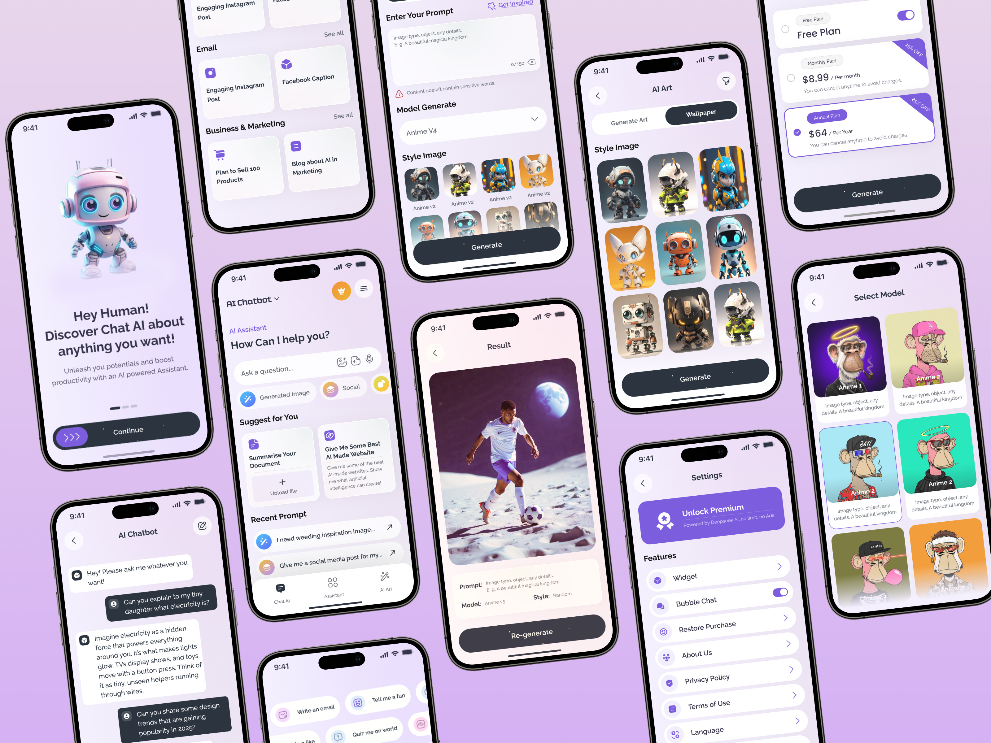 AI Chatbot & Image Generator App ai assistant ai chatbot app app ui artificial inteligent app chat chat ai chat app chatbot chatbot app ios mobile mobile app design mobile ui mobile ui design mobile ux prompt ui ui design ux web3