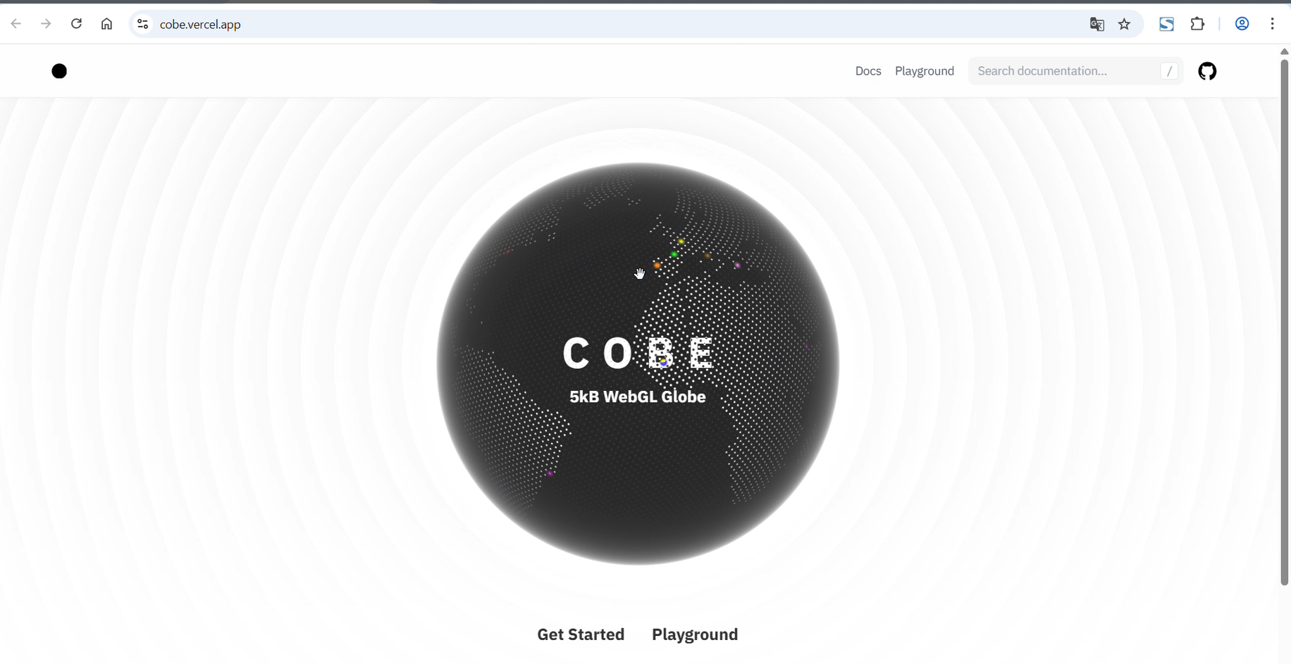 Interactive 3D Globe — WebGL Cobe.js 3d cobejs framer globe web