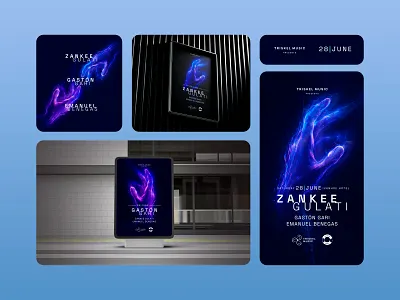 Social media ad for music event digital art event promo illustration music social media