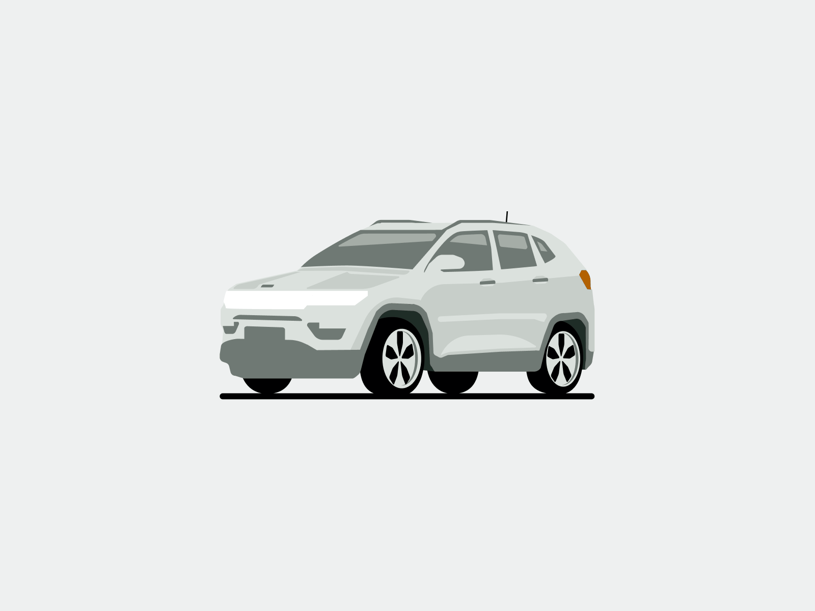 Car Illustrations car cars design grey illustration minimal simple ui vector