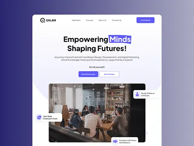 Landing Page Design for an Educational Institution design landing page landing page design ui uiux design ux web design website website design