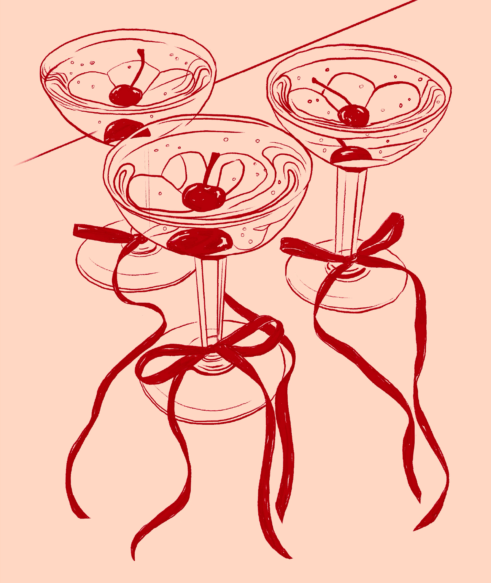 Christmas Cocktails christmas cocktails cocktails design drawing graphic design illustration sketch