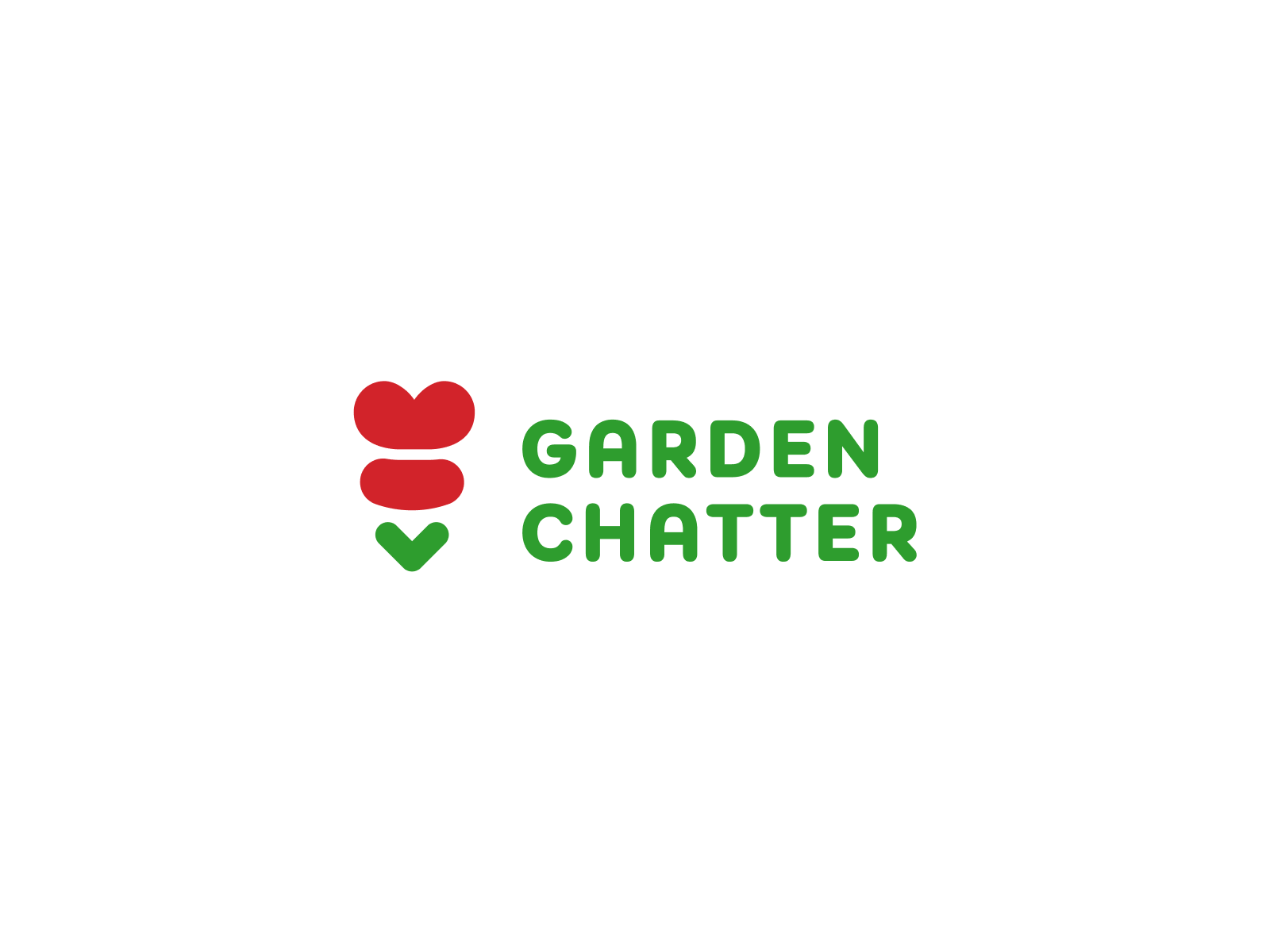 Garden Chatter brand branding design flower garden graphic design illustration lips logo vector