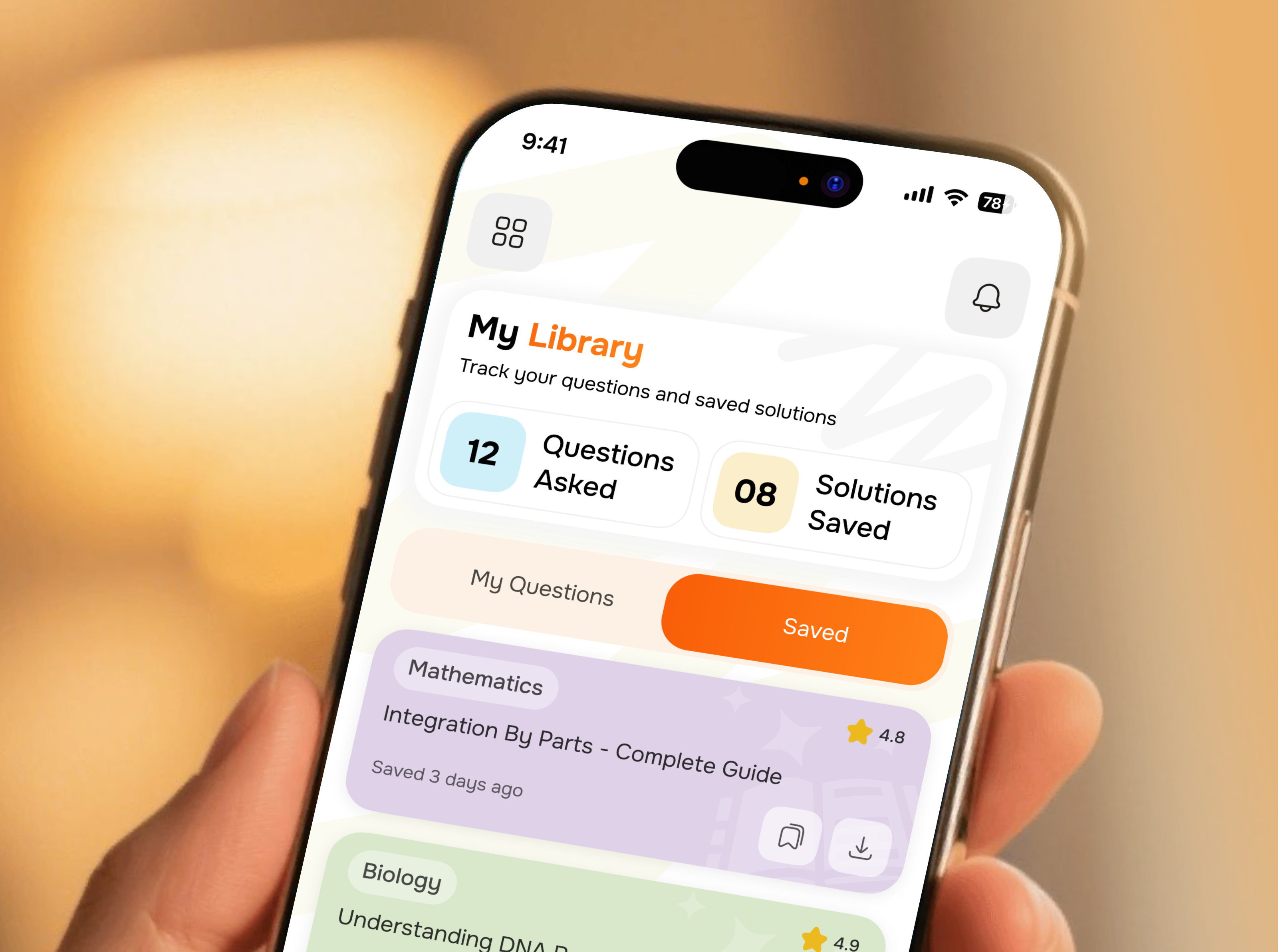 Education App Mobile Product ai ai app app design artificial intelligence dashboard ui digital product edtech education app interface design minimal design mobile app design product design saas design startup design study app