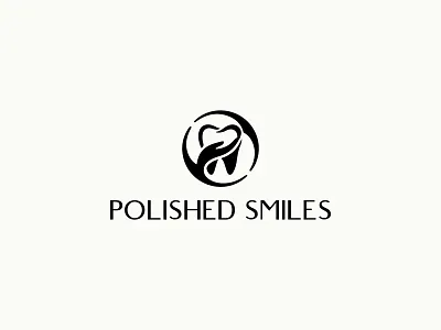 Modern dental logo with tooth icon branding cosmetic dentistry logo custom logo dental clinic identity dental health brand dental logo dentist brand identity dentist logo design graphic design logo logo design minimalist tooth logo polished smiles vector