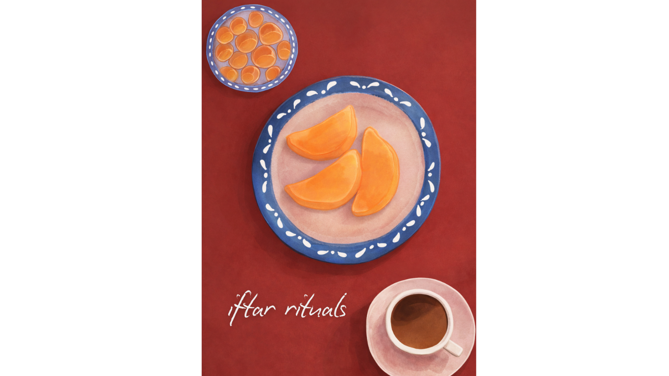 Iftar Rituals artwork design digitalart drawing illustration procreate ramadan sketch