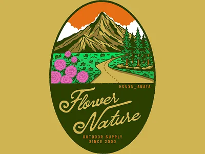 Flower Nature design tshirt drawing flower forest logo tshirt nature nature vintage outdoor outdoor life outdoor supply patch tshirt design vintage design