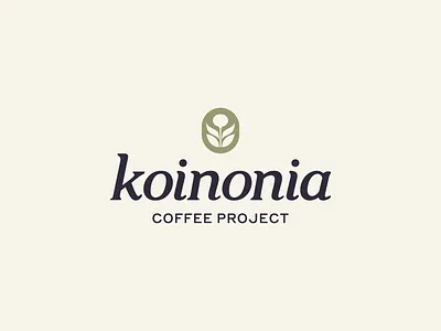 Koinonia Coffee Project Logo brand identity branding branding design coffee brand coffee logo coffee shop coffee shop branding logo logo design typography