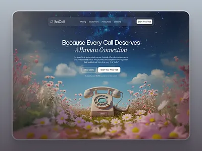 JuriCall ai assistant b2b design figma glass graphic design illustration landing page saas telephone ui web design website