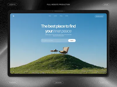 Website for booking vacations 001 daily ui daily ui challenge design landing page relax saas ui ux web design website design website for booking