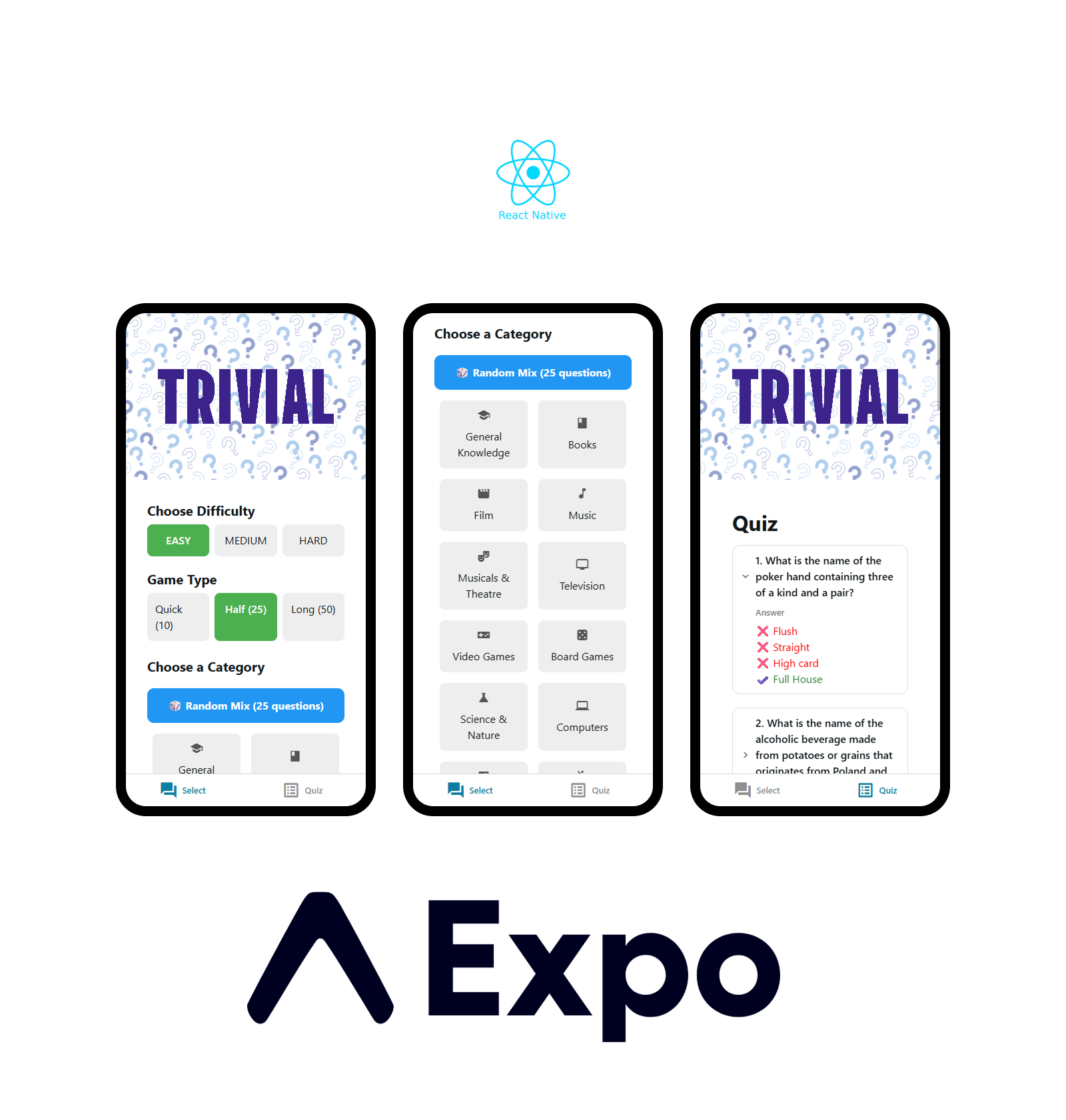 TRIVIAL - React Native APP