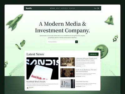 Website design for Investment Platform banking crypto finance financial investment fintech invest investment investment platform landing page landingpage news startup trading uiux venture investment web design