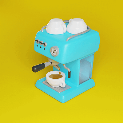 3D Coffee Machine 3d 3d art 3d illustration 3d object 3d scene 3d work blender3d design graphic design illustration