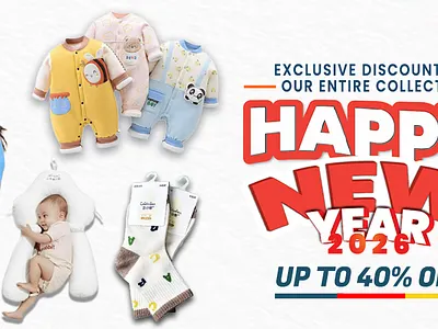 Website Banner - Happy New Year 2026 banner cover facebook banner facebook cover facebook poster graphics design motion graphics poster website banner website poster