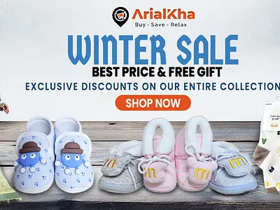 Winter Sale - Website Banner banner cover facebook banner facebook cover facebook poster graphics design motion graphics poster website banner website poster