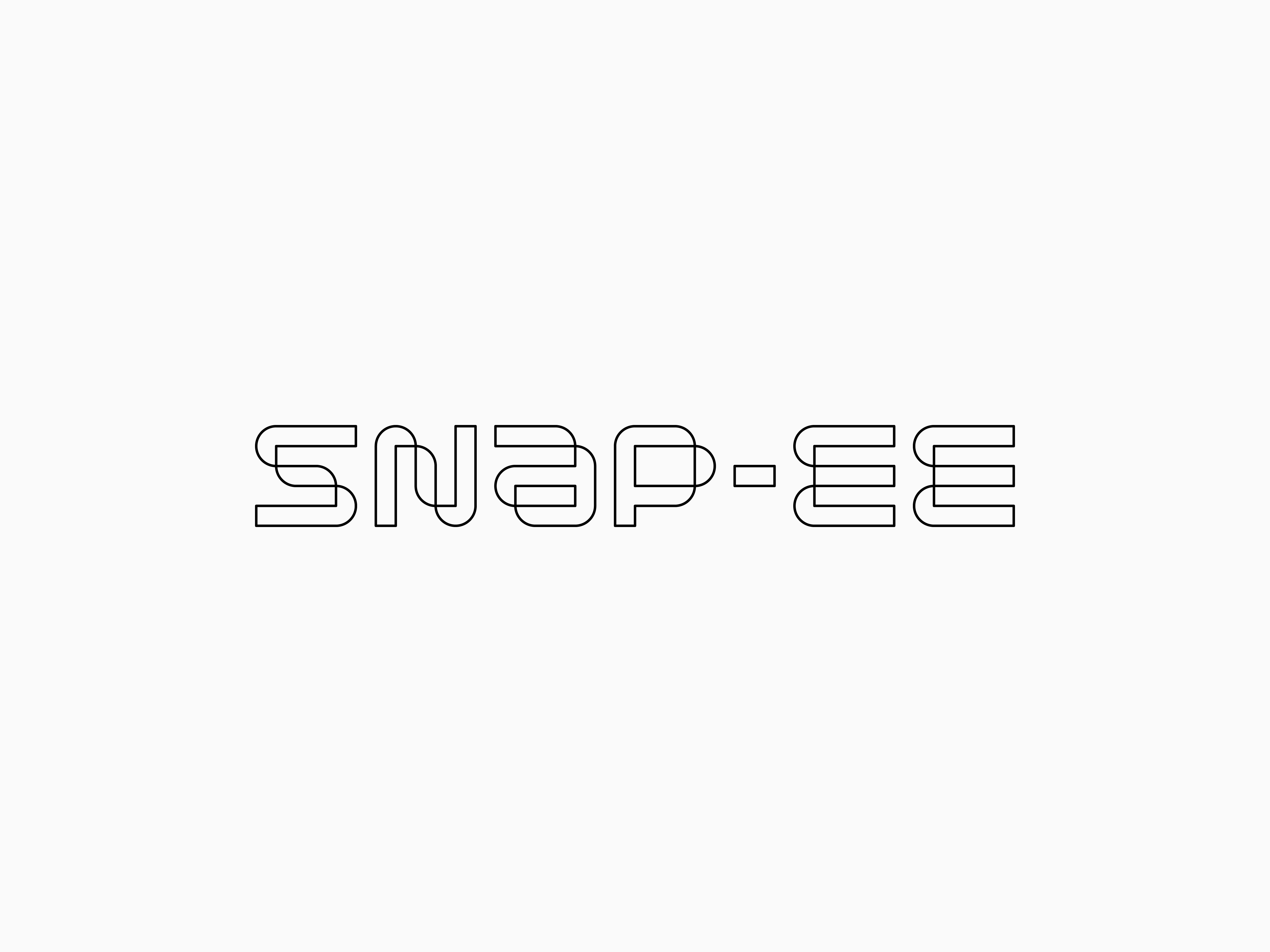 Snap-ee: Identity Option (Outline Form) font design letterform logo design logotype snapee type design typography wordmark