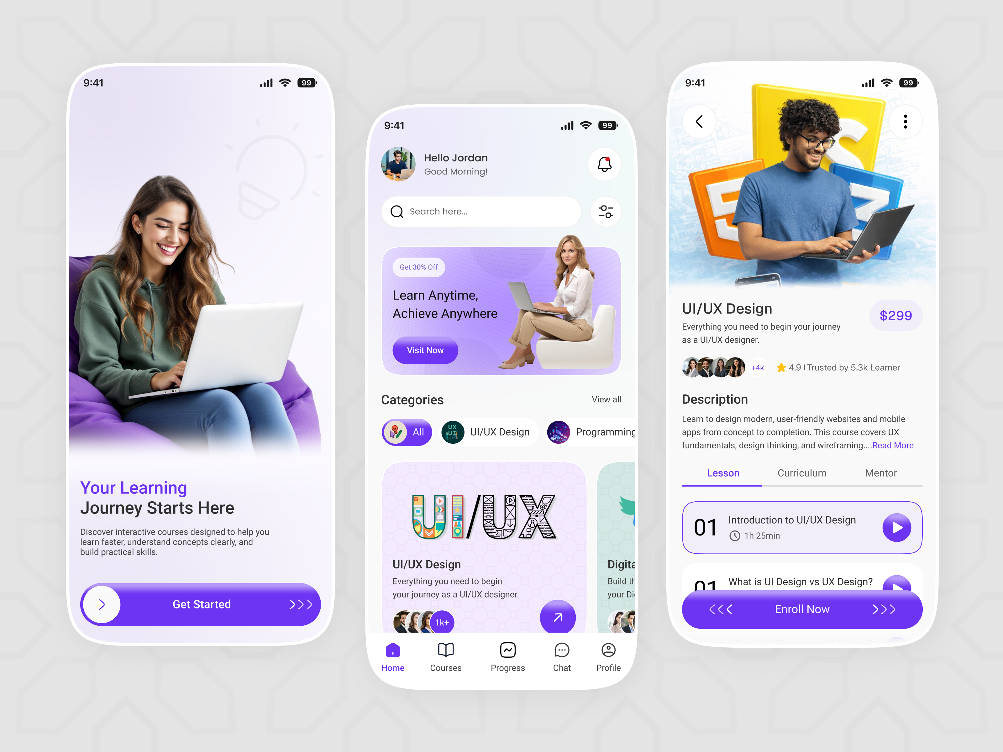 E-learning Mobile App Design