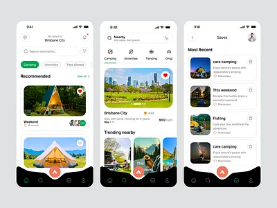 Hype — Camping & Outdoor Adventure App 🏕️ ai travel app design booking app camping app ios location marketplace mobile mobile app mobile app design outdoor adventure popular product design travel app ui travel ui trip uiux user interface vocation web