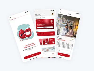 Donorin App blooddonation donationapp gamification healthapp healthcare mobileapp socialimpact uidesign