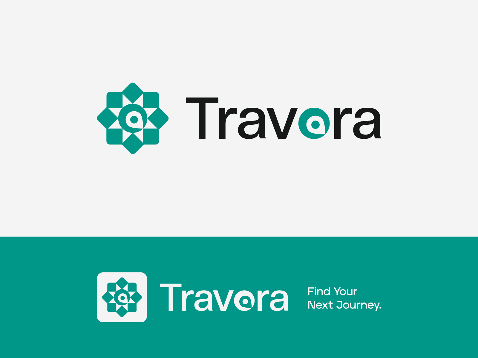 Travora — Modern Travel Destination Logo Design