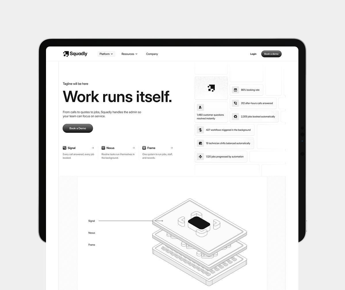 Squadly — SaaS Workforce Management Dashboard UI