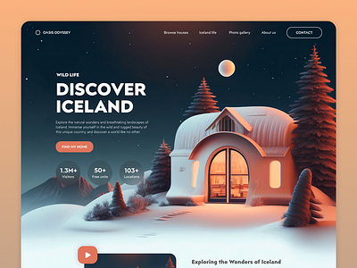 Discover Iceland - landing page ui/ux webdesign discover iceland iceland landing page iceland website real estate real estate landingpage real estate webdesign real estate website ui ux webdesign website website landing page website real estate