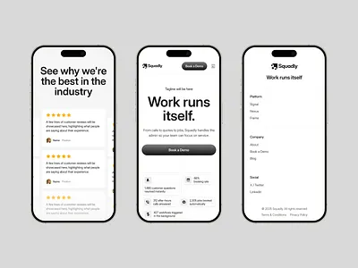 Squadly Mobile App & Responsive Web UI adaptive design android app design application cross platform interaction interface ios mobile app mobile design mobile ui modern ui phone productivity responsive saas mobile tablet tech user experience uxui