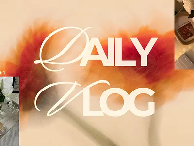 Soft Daily Vlog YouTube Thumbnail aesthetic branding design graphic design minimal soft designs thumbnail typography vlog youtube