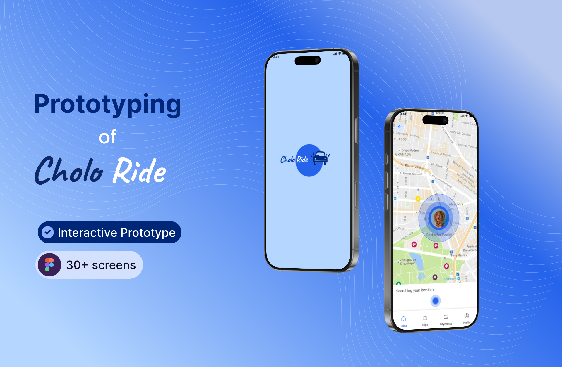 Prototyping of Cholo Ride : A Modern Ride Sharing App app branding mobile app product design prototyping ui user interface ux