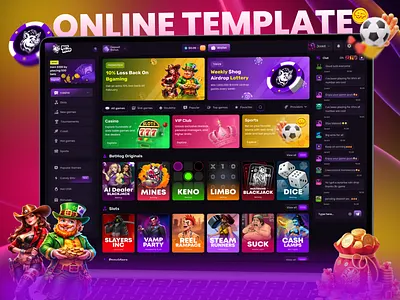 🎰 Online Casino Website Template UI. bet betting platform casino casino art casino banner casino platform casino ui casino ui ux crypto casino desktop casino gambling design gambling ui ux gaming igaming live casino slot casino slots social casino web casino web gambling