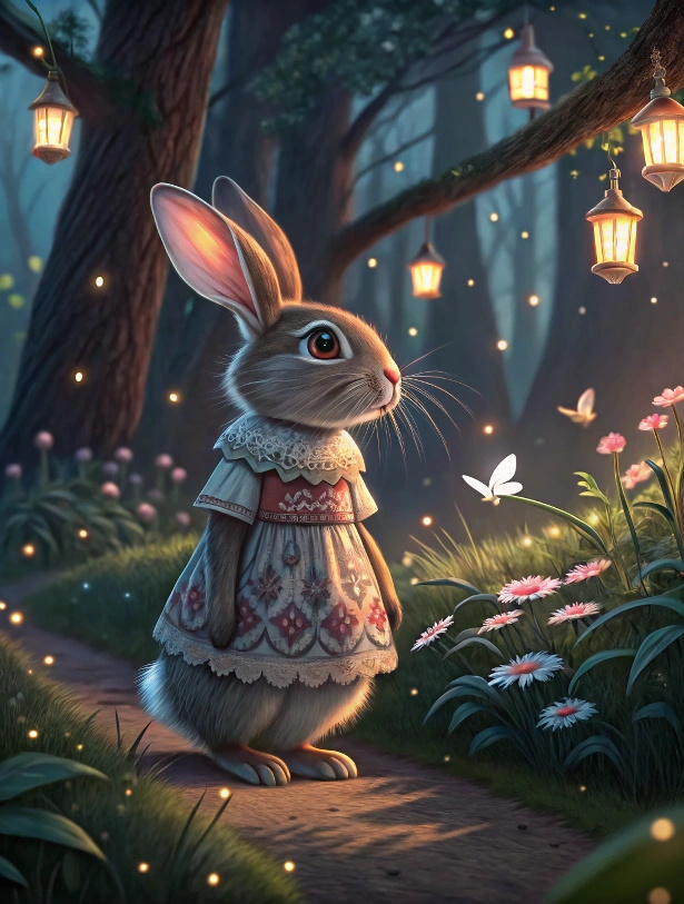 "Lanlit Path" | Enchanted Forest Rabbit in 3D 3d modeling 3d render adobe illustrator art blender cartoon character design concept art design design inspiration graphic design illustration
