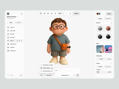 Brainwave 2.0 3d ai app clean illustration minimal ui design web app