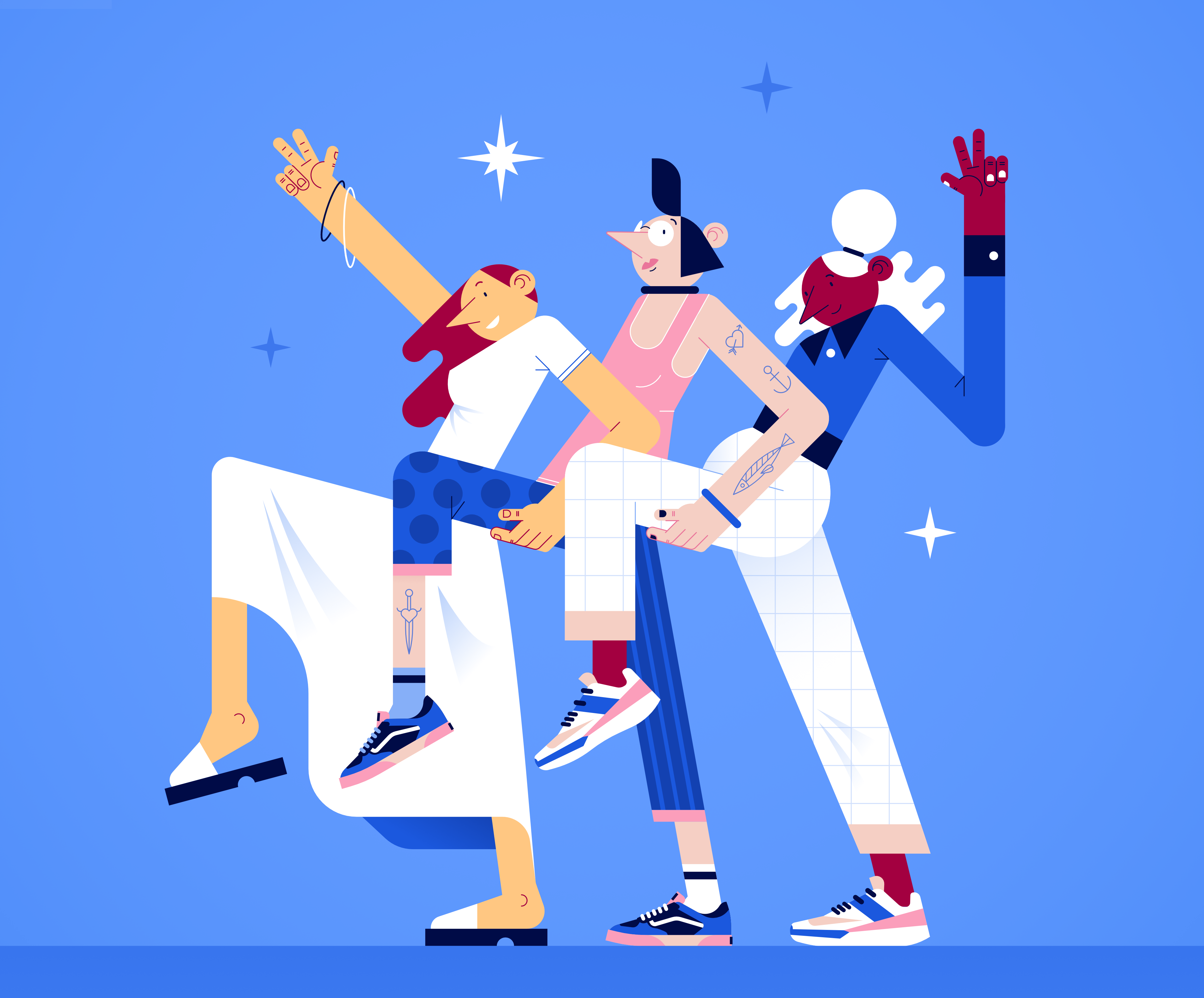 Happy Women's Day 8 march affinity color digital digitalillustration flat graphic design happy illustration international womens day pattern people stars vector