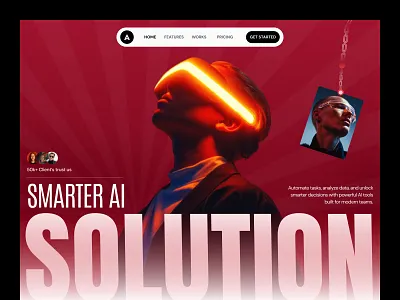 Aira — AI Solution Service Agency website ai agency website ai business automation ai dashboard ui ai saas website ai solutions ai solutions website design ai website design artificial intelligence artificial intelligence ui business automation website futuristic ui design hero section red gradient ui seative technology website