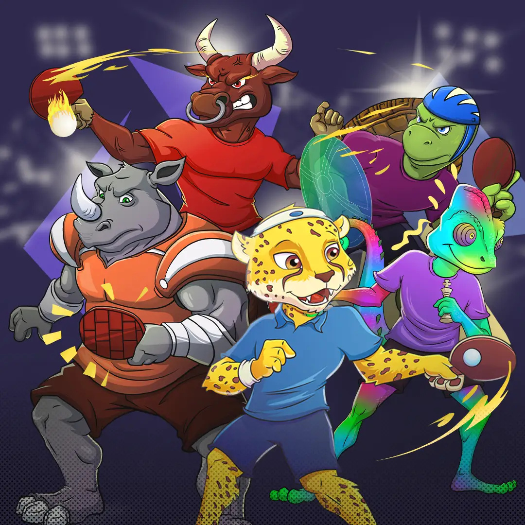 Character Designs and Illustration for Table Tennis Brand animal character brand character brand character design branding cartoon character character design character illustration graphic design retro character