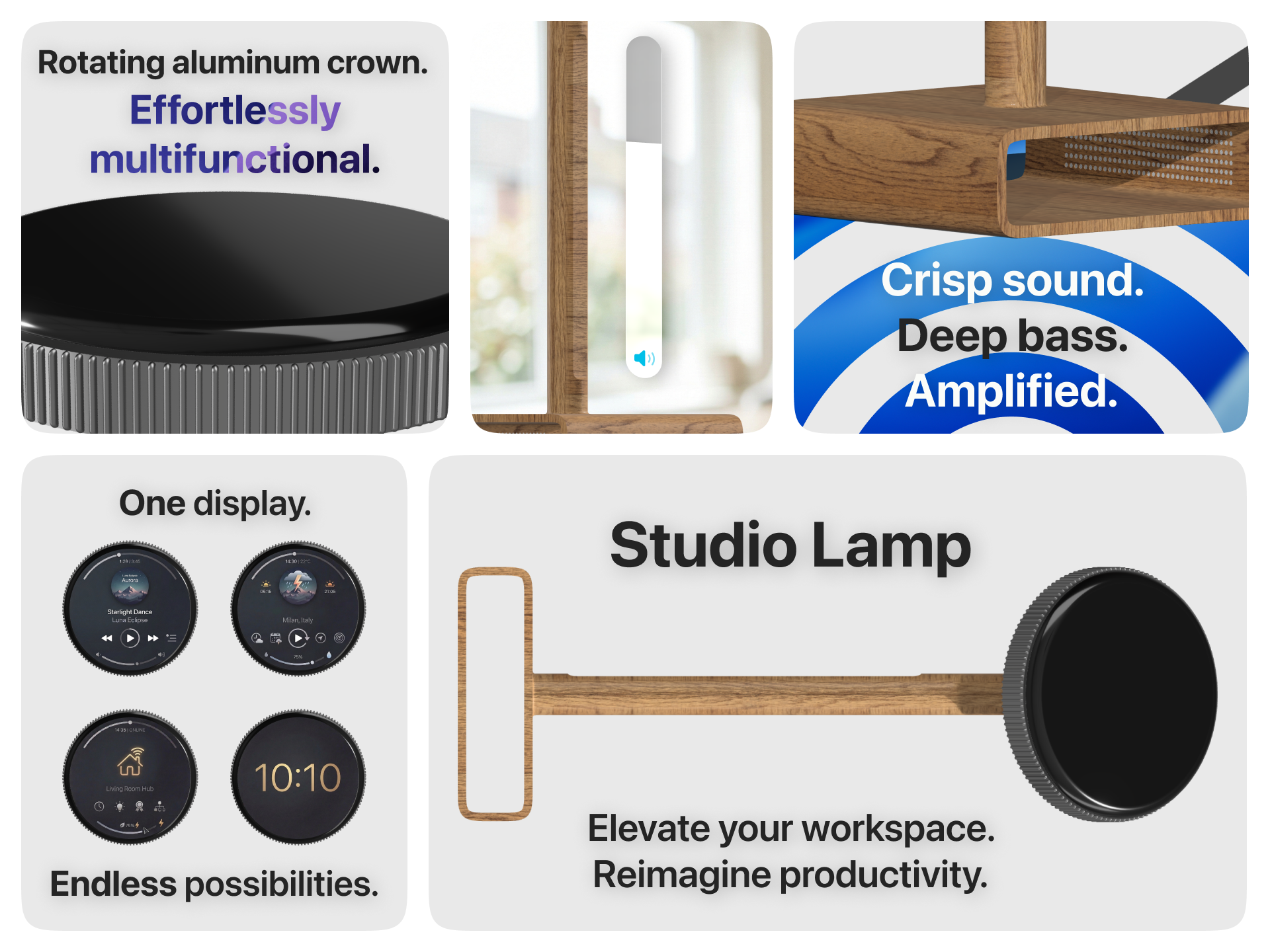 Studio Lamp (concept) 3d apple bento branding graphic design industrial design innovation minimal modern tech ui ux