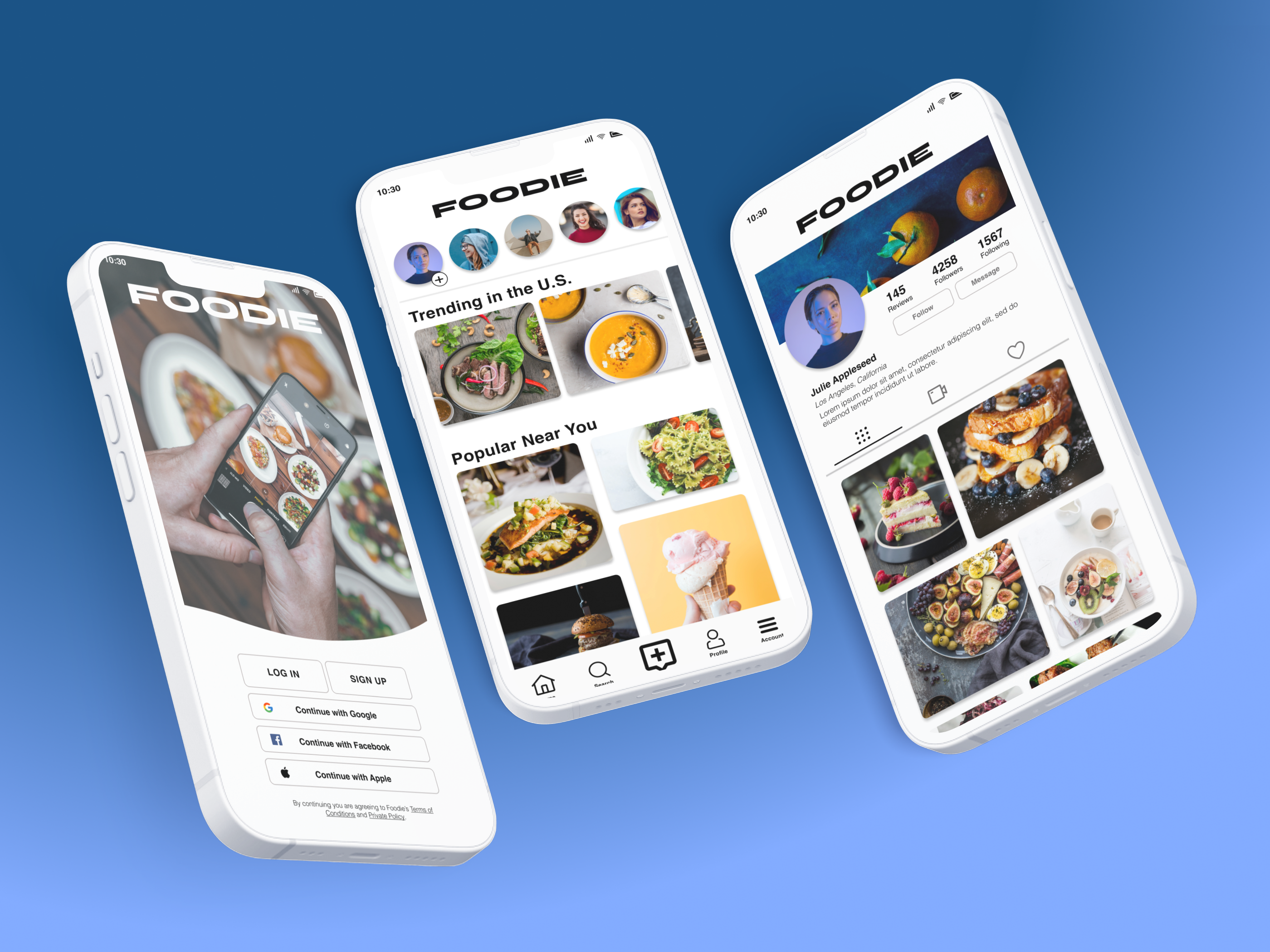 Foodie - Restaurant Finder App app signup branding business finder conceptual food app food search foodie meal app mobile app mobile design profile responsive responsive design responsive profile restaurant finder signup page social media ui ux yelp