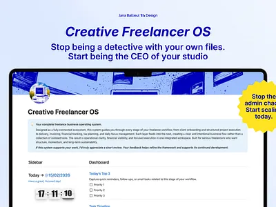 Creative Freelancer OS – Notion Business System business operating system client management client onboarding creative freelancer creative workflow daily work planner digital workspace finance tracker freelance business freelance workflow freelancer productivity freelancer system invoice tracking notion notion template notion workspace productivity dashboard project dashboard project execution workflow system