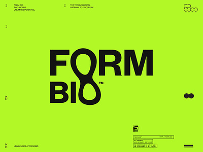 Form Bio Brand Identity branding cellular graphic design green logo science type typography