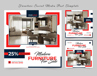 Furniture Social Media Banner Design flyer