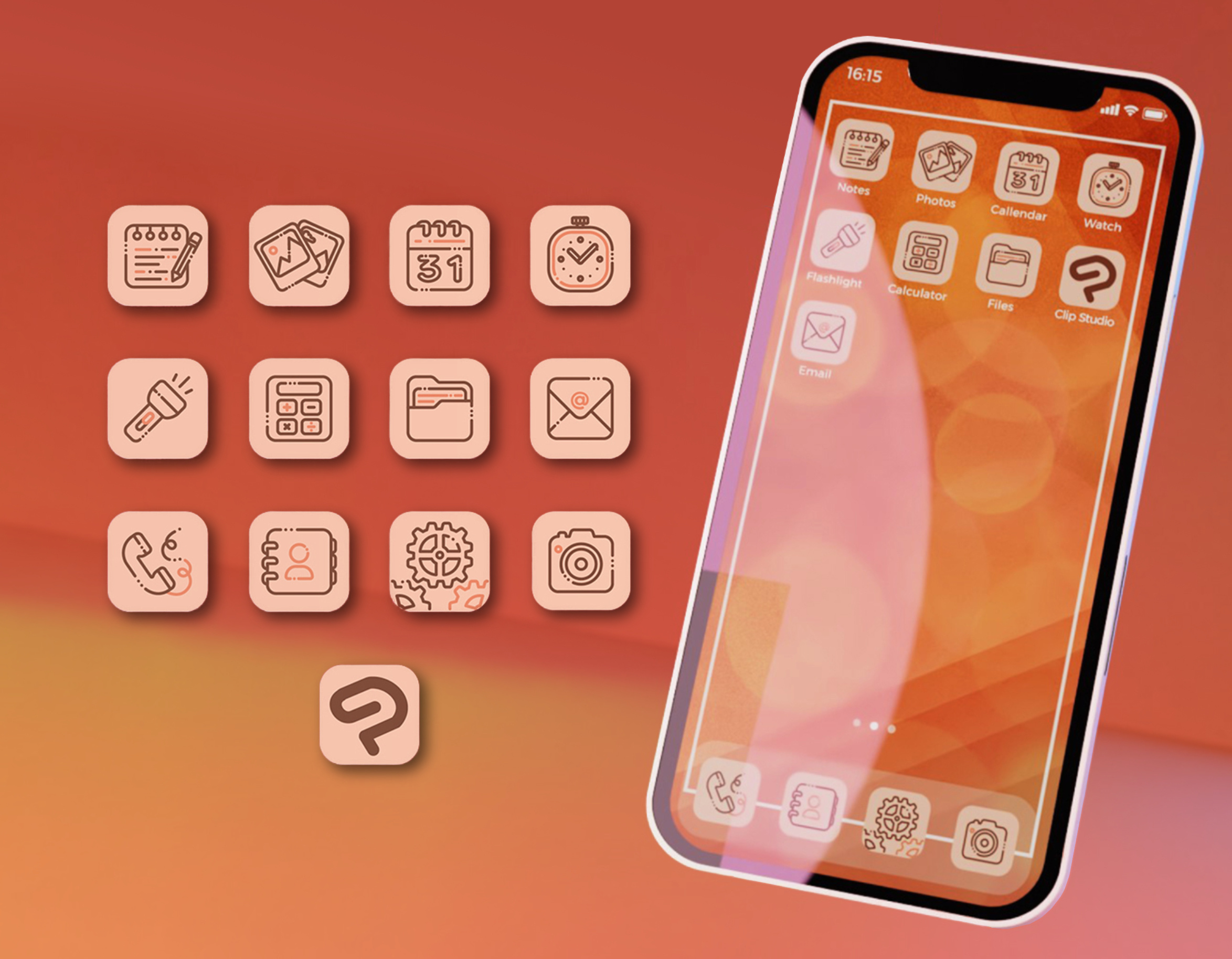 Illustrated Mobile App Icon System app icons graphic design icon design icon set illustration interface design iu design mobile iu