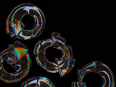 Glitched tori 3d 3d art abstract alise art blender caustic cgi cycles digital art dispersion glass glitch graphic design illustration render