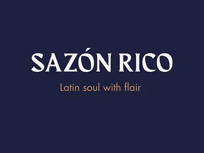 SAZÓN RICO - latin restaurant branding graphic design logo motion graphics