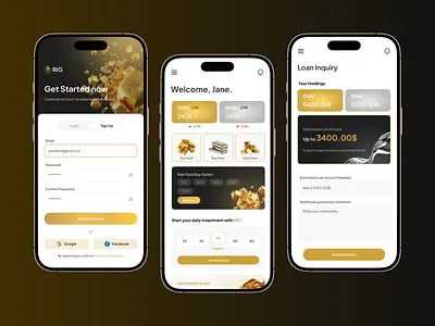 Gold & Silver Investment App UI app design app ui design investment app modern app design ui uiux design ux