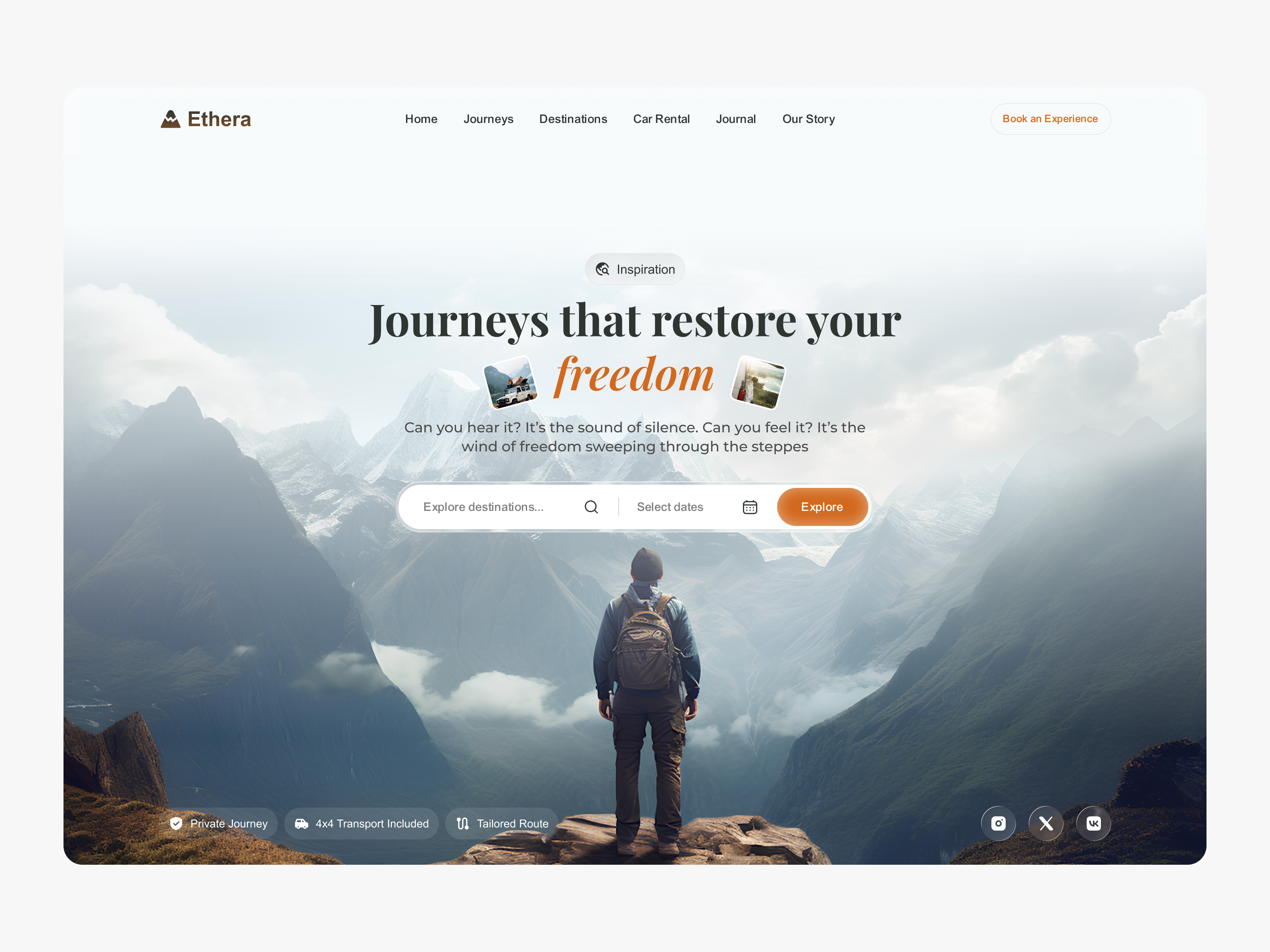 Nature-Centric Travel Landing Page