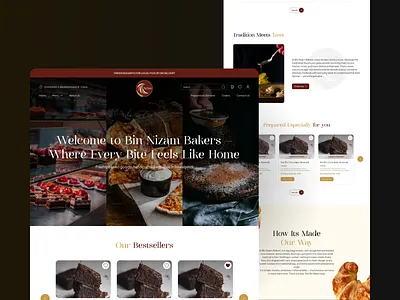 Bin Nizam Bakers — Artisan Bakery Website Design bakery website bakery website design design landing page modern design ui uiux design ux web design website website design