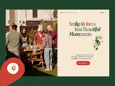 Smily - let’s make your moments smile! bookingplatform eventwebsite hospitalitydesign hotelwebsite landingpage minimalui modernwebdesign ui uidesign webdesign